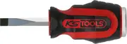 KS Tools ERGOTORQUEmax Hammer Cap Screwdriver Slotted, 6mm, Stubby, on Hang tag, Clear