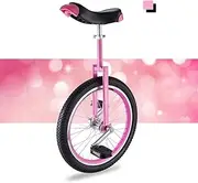 Girl's/Kid's/Adult's/Woman's Trainer Unicycle, 16" / 18" / 20" Wheel Unicycle Balance Bike Training Bicycle for Ages 9 Years & Up (Color, Pink, Size, 20 Inch Wheel),Pink,20 Inch Wheel Durable TDF