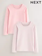 Pink Long Sleeve Vests 2 Pack (1.5-12yrs) (AP7813) | $18 - $22