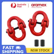 Qty2 G80 2.0Ton Safety Chain Towing Hammer Lock Connector Red for Chevy Ford GMC