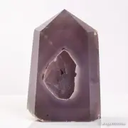 661g127mm Druzy Agate Geode Tower Point Natural Crystal Polished Quartz Healing