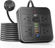 NEW Powerboard USB, 10IN1 Power Strip USB C, Power Board Surge Protector