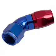 Aeroflow 550 Series Cutter One-Piece Full Flow Swivel 45° Hose End -6AN, AF552-06