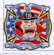 Illinois - Chicago Engine 116 IL Fire Dept Patch - Englewood - Southside Hitman