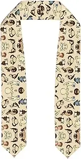 [EdWal] Hairy Ferret print Graduation Stole and Sash Class for Unisex Adult Honor Stole Honor Stole of 2025