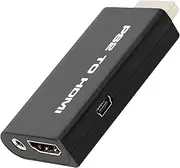 PS2 to HDMI Converter Adapter, tunghey Video Converter PS2 to HDMI Converter with 3.5mm Audio Output for HDTV HDMI Monitor Supports All PS2 Display Modes