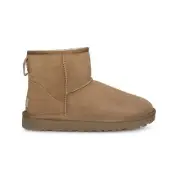 UGG CLASSIC MINI II CHESTNUT SUEDE SHEEPSKIN WOMEN'S BOOTS SIZE US 11/UK 9 NEW
