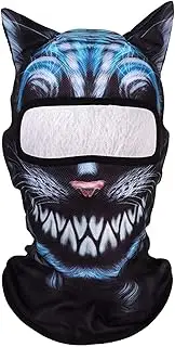 Kitty Ski Masquerades - Breathable, Lightweight 3D Kitty Cover with Ears - Windproof Facial Protection for Raves Halloween