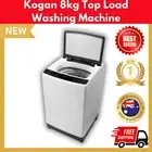 Kogan 8kg Top Load Washing Machine | Smart Fuzzy Logic, 8 Wash Programs, White