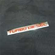 1PC Chrome TURBO DIESEL Red Metal Decal Sticker Badge Emblem Sport Engine Racing (for: Porsche)