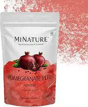 mi nature Pomegranate Peel Powder (Punica granatum) | 100% Pure and Natural | 227g(8oz) (1/2 lb) | Non-GMO | Rich in anti-oxidants and Vitamin C| Skin and Hair Mask | Resealable Zip Lock Pouch