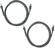(2 Pack) Zebra Symbol Cable for LS2208 Series Handheld Barcode Scanner Gray C...