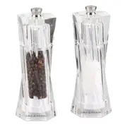 2pc Cole & Mason Aldeburgh 14cm Acrylic Salt & Pepper Mill Grinder Gift Set CLR