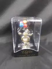 Elgin Clown With Ballons Collectable Mini Clock
