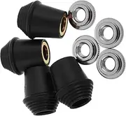 LOLIPPYY Universal Drum Leg Bracket Mount for Bass Drum Legs Plastic Hardware Pack Threaded Rubber Feet