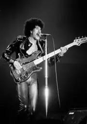 THIN LIZZY Phil Lynott Thin Lizzy 1980 Copenhagen Denmark Old Music Photo 1