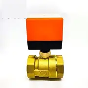 Brass Motorized Ball Valve Electric Brass Air Conditioning Floor Heating Solenoid Valve Two-Way AC220V DC24V DC12V 1Pcs (Size : 1-1/2inch, Color : 24VDC) (Color : 12vdc, Size : 11/2inch) (Color : 24v
