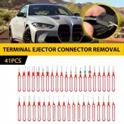 41Pc Pin Extractor Tool Terminal Ejector Connector Removal W/ Protective Bag Red