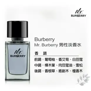 【BURBERRY 巴寶莉】Burberry Mr. Burberry 男性淡香水100ml(專櫃公司貨)