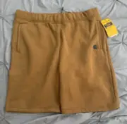 NEW Men's Carhartt Relaxed Fit Midweight Fleece Cotton/Polyester Shorts Large