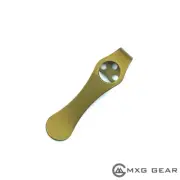 Bronze Titanium Deep Carry Pocket Clip Made For Spyderco Para 3 Knife