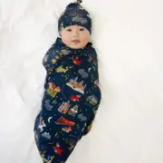 Little Sleepies Harry Potter Evenings at Hogwarts Swaddle & Hat Set NEW