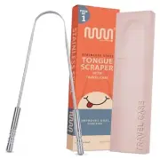 Tongue Scraper with Case Easy to Use Tongue Scraper for Adults, Tongue