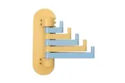 4Pcs Rotating Folding Hook Bathroom Storage Rack Creative Colorful Debris Storage Hanger Wall Shelf Key Holder Kitchen Organizer