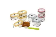 GLASSLOCK 9 PIECE BABY FOOD CONTAINER SET WITH LIDS