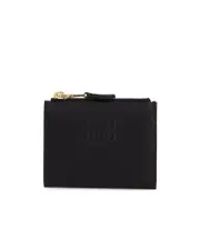 Miu Miu Logo Embossed Zipped Wallet One size black