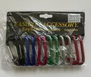 12 PCS 3" Aluminum Carabiner D-Ring Key Chain Spring Snap Clip Hook Multi Colors