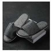 Spa Slippers for Women Personalised, 10 Pairs Open Toe Spa Slippers Womens Hotel Slippers for Party Guest Travel Home Hotel Use (Color : Grey, Size : 28.5cm/11.2inches)