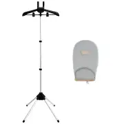 Steamer Clothes Rack With Ironing Glove Floor Standing Foldable Garment Rack ❥