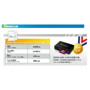 【eYe攝影】創見 RDF8 USB 3.0 多合一 高速讀卡機 micro SDHC M2 MS CF 公司貨