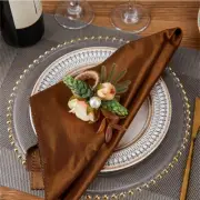Set of 6 Artisanal Double Rose Napkin Rings Durable Napkin Holders Table Accent
