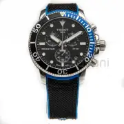 Tissot Seastar 1000 Black Dial Stainless Chrono Watch 45.5mm T120.417.17.051.03