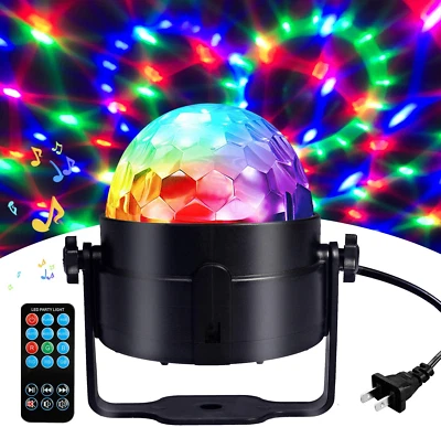 Disco Ball Lights, Party Sound Activated Storbe Light,Remote Control,Lightshow