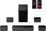 7.1 Surround Sound System for TV with Dolby Atmos, APP Control, 4 Wired Surround Speakers, 460W Sound Bar for Smart TV with 6.5" Wireless Subwoofer, Home Theater Sound System, Poseidon D80