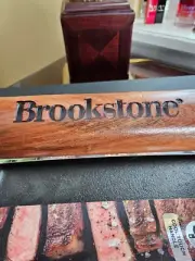 Brookstone Preseasoned Cast Iron Grill Press With Wood Handle, New
