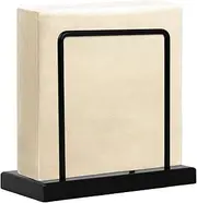 Napkin Holder, Metal and Wooden Paper Napkin Holder, Napkin Holder Freestanding Metal Tabletop Tissue Dispenser, Tabletop Napkin Holder, for Tables, Dining, Kitchen, Restaurant, Picnic (Black)