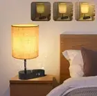 Bedside Table Lamp with Bluetooth and Alarm Clock Function Fabric Music Player