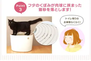 寵物星響道✪(限宅配)日本IRIS PUNT-530 立桶式防潑砂貓便盆(大款) 貓砂屋 貓砂盆