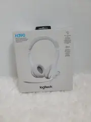 Logitech H390 USB A Computer Headset with Noise Cancelling Microphone White
