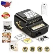 High-Speed Inkless Thermal Label Maker - 50 PPM Portable Printer for Quick Tasks