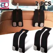 2PCS Universal Car Headrest Hook Leather Seat Back Hanger Bag Purse Cloth Holder