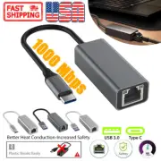 USB3.0 C To Ethernet Adapter Rj45 Network LAN Gigabit Laptop 1000mbps Pc/Macbook