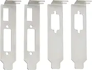 EMSea 4PCS Low Profile Bracket for HDMI DVI VGA Video Graphics Card Half Height Bracket Computer Case Components (2PCS HDMI DVI & 2PCS VGA)