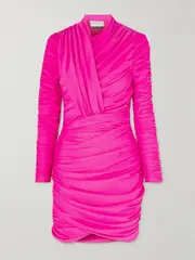 [AZ FACTORY] AZ FACTORY - + Ester Manas Draped Stretch-jersey Mini Dress - Pink - FR 42 FR 42 Pink