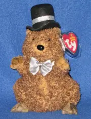 TY PUNXSUTAWN-E PHIL 2006 the GROUNDHOG BEANIE BABY - MINT with MINT TAGS