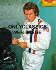1971 AMERICAN ACTOR RACE CAR DRIVER STEVE McQUEEN LE MANS AUTO RACING 8X10 PHOTO